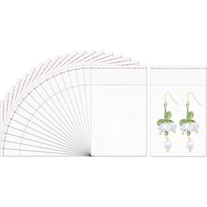 ถุงแก้วใสแบบมีกาวในตัว ขนาด 3x4 นิ้ว จำนวน 1000 ชิ้น ความหนา 1 มิล ถุง OPP ปิดผนึกได้ สำหรับใส่เครื่องประดับ ต่างหู ลูกอม - Product Image 1