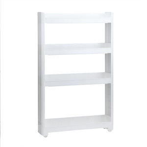 Movable plastic home kitchen organization storage 4-tier kitchen storage rack