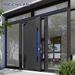 Rogenilan Moderne Métal Pivot <span class=keywords><strong>Entrée</strong></span> <span class=keywords><strong>Porte</strong></span> Principale Maison Extérieur Fonte <span class=keywords><strong>D</strong></span>'aluminium <span class=keywords><strong>Sécurité</strong></span> Swing Portes <span class=keywords><strong>D</strong></span>'<span class=keywords><strong>entrée</strong></span> Avant - Product Image 1
