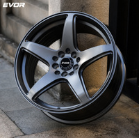 Jantes forgées EVOR, design concave, 5X120 5X112 5X114.3, en alliage d'aluminium monobloc pour Toyota