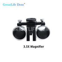 Loupes dentaires binoculaires Greatlife Dent 3.5X avec lampe frontale LED, loupe chirurgicale pour équipement de clinique dentaire