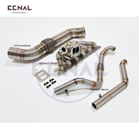 Ecnal für BMW Gen1 B58 F20 M140 F22 240i F30 340i F32 440i SS304 T4 Interface Single Turbo Abgaskrümmer-Kit