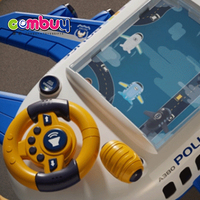 Volante de Juguete de Plástico Colorido para Niños, con Luces, Música y Sonidos de Aviones, para Edades de 2 a 9 Años