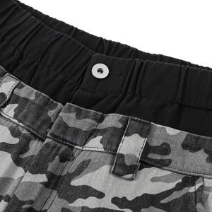 Pantalon cargo multi-poches à double taille, camouflage foncé, style décontracté, personnalisable avec logo, prix de gros - Product Image 3