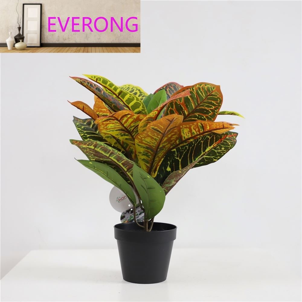 Ficus Codiaeum variegatum croton дерево растение в горшке искусственные декоративные растения