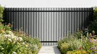 Clôture verticale extérieure en aluminium à lames, panneaux métalliques soudés en aluminium avec revêtement en poudre personnalisé, écrans 3D pour jardin
