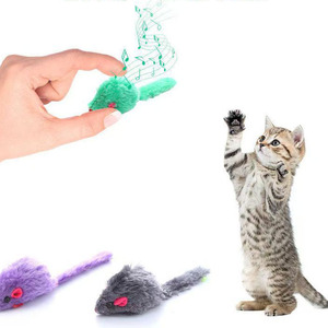 Colorful Eco-Friendly Cartoon <b>Plush</b> Interactive <b>Cat</b> Toy Mouse with Sound Simulation - Product Image 2