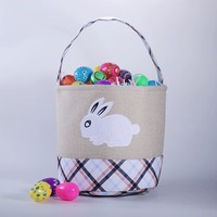 Nouveau design 2026 Panier et sac seau Lapin de Pâques pour la chasse aux œufs et les fêtes