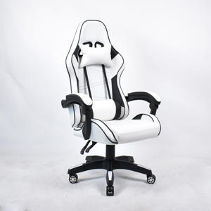 Commercio all'ingrosso PC Computer sedie con supporto regolabile in altezza reclinabile in morbida pelle bianca sedia girevole per il gioco - Product Image 3