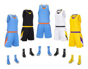 Wholesale Cheap Custom Logo Reversible Men's Basketball Jerseys Summer Plus Size High Quality Moisture-Wicking Quick Dry - Product Image 1