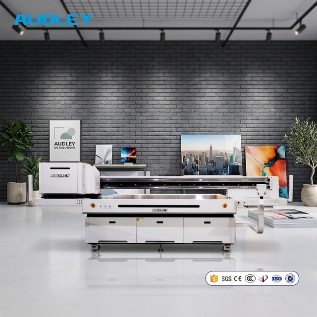 Large Format UV LED Flatbed Inkjet Printer 2.5 X 1.3 m with Industrial Gen5/Gen6 Print Head Camera Optional