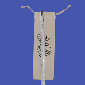 Sac à cordon réutilisable mignon et compact en pur coton, écologique, résistant à l'eau et lavable - Product Image 2
