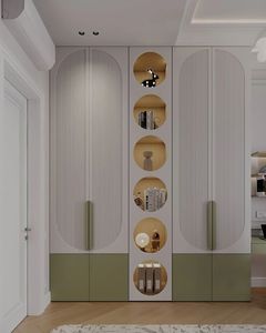 <span class=keywords><strong>Armadio</strong></span> per Bambini Ecologico, Autoportante, Regolabile, Moderno e Minimalista con Ante Bianche e Ripiani Aperti, Adatto per Ville - Product Image 2