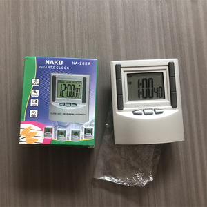 Desktop Multifunctional Electronic Clock Gray Rectangular Plastic Battery Operated For Home Student Exam Timer - Product Image 2