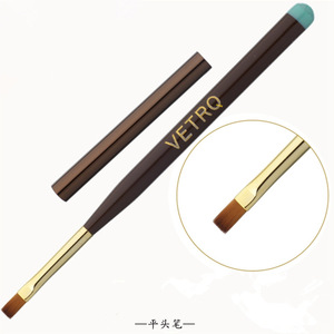 Pinceau à ongles japonais à pointe plate, manche en bois, poils synthétiques, pour liner, gel de photothérapie, peinture couleur, dessin floral - Product Image 6