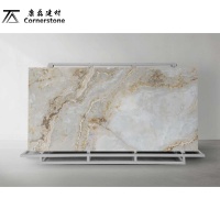 Dalle de roche à effet marbre en pierre frittée, style chinois moderne, pour mur de fond TV, vente directe usine, meilleure vente, pierre artificielle