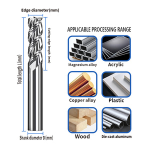 60 degree 3 flutes carbide flat <strong>end</strong> <strong>mill</strong> <strong>for</strong> Aluminum - Product Image 6