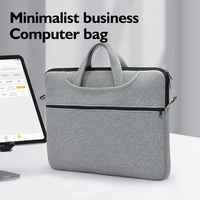 Housse d'ordinateur portable en néoprène avec poignée, logo personnalisé, durable, fine, avec fermeture éclair, pour ordinateur portable 13, 14, 15,6 pouces, Chromebook