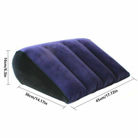 Coussin gonflable en forme de cale, épaissi, en PVC écologique, étanche, portable, pour le voyage, le camping, le sommeil, pour le dos, les genoux et l'utilisation au lit