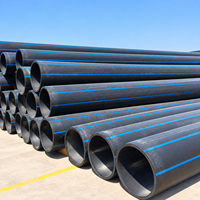 Tuyau d'alimentation en eau PE100 HDPE de grand diamètre durable DN800 DN1000 DN1400, tuyau flexible souterrain pour l'alimentation en eau