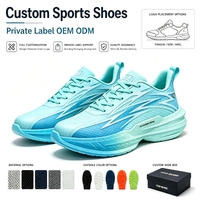 Vente en gros directe de baskets de course personnalisées pour hommes, fabrication chinoise, tige en tricot, doublure en cuir véritable et maille, semelle en TPU souple, PU, MD, à lacets, collection automne