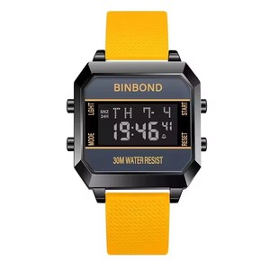 Reloj de Hombre Multifuncional BINBOND D081, Reloj Despertador, Cronógrafo, Puntero, Caja de Resina y Acero Inoxidable, Movimiento de Cuarzo - Product Image 1