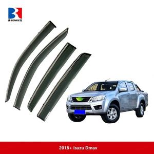 Accessoires de voiture, déflecteurs de vent pour ISUZU DMAX D-MAX 2017-2022, visière de fenêtre et de porte, matériau PC injecté avec garniture en acier - Product Image 2