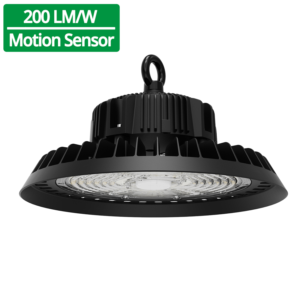 200LM/W倉庫LEDUFOハイベイライト、調光モーションセンサー付き100W150W 200W UFO LEDハイベイライト