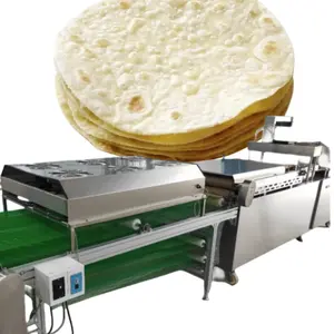 Grande pão pita pão árabe linha de produção massa sheeter tortilla fazendo máquina tortilla imprensa roti chapati fazer máquina