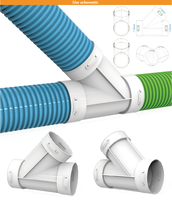 Tuyaux ondulés flexibles en ABS à double paroi MIA 63mm 75mm 110mm pour conduits de ventilation HVAC / tuyaux d'extraction d'air frais pour entrepôt
