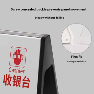 Exhibidor de Tarjetas de Presentación de Doble Cara en Forma de V, Diseño Moderno y Portátil para Mesa VIP, Soporte de Acrílico para Letreros de Conferencia - Product Image 4