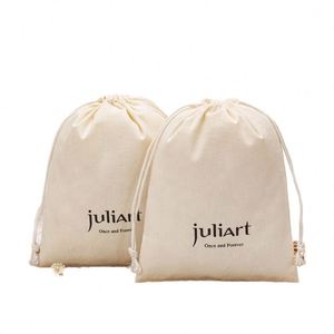 Sac à cordon en coton enduit aqueux imprimé par transfert d'eau avec LOGO personnalisable, anti-poussière, pour bijoux, cadeaux, vêtements - Product Image 1