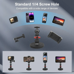 Support magnétique <span class=keywords><strong>Go</strong></span> <span class=keywords><strong>Pro</strong></span>/DJIPocket/Insta360 - Base en métal, trépied/support de bureau, rotation à 360 degrés, étanche, flexible, rapide - Product Image 3