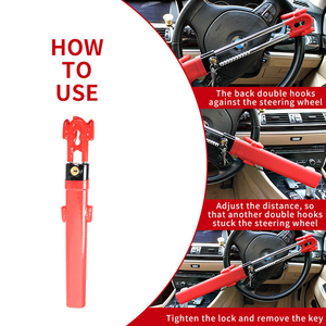 Verrou de volant <span class=keywords><strong>antivol</strong></span> portable en alliage d'aluminium en forme de U Micora <span class=keywords><strong>pour</strong></span> voiture avec 2 clés (longueur 48,5-70 cm) - Product Image 5