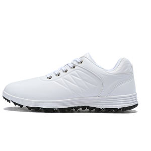 Chaussures de <span class=keywords><strong>golf</strong></span> professionnelles en cuir microfibre antidérapantes pour hommes, lacet rotatif en acier, à prix réduit, vente en gros - Product Image 4