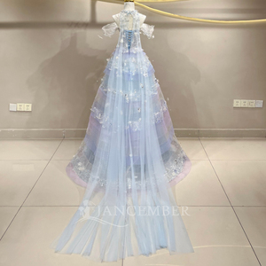 Robe de soirée Jancember JFH115, charmante, brillante, style Sweet 16, lourdement perlée, superposée, couleur pastel. - Product Image 2