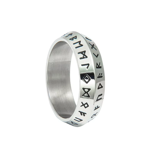 Wholesale Vintage Men's <b>Stainless</b> <b>Steel</b> Geometric Vinking Rune <b>Ring</b> Fashion Jewelry - Product Image 3