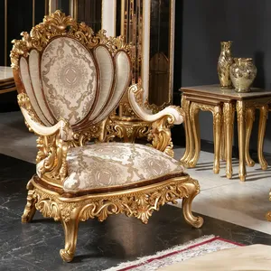 Thổ Nhĩ Kỳ Trung Đông Sang Trọng Cổ Hoàng Gia Tay Chạm Khắc Sofa Đặt Phòng Khách Bộ Đồ Nội Thất - Product Image 4