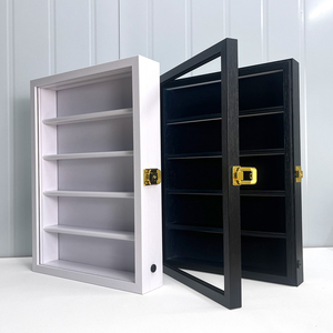 Minifigure hiển thị trường hường-khối Xây dựng đồ chơi tủ tường Showcase cho thu nhỏ nhỏ có thể khóa cửa Bảo vệ UV - Product Image 4