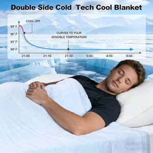 Couverture rafraîchissante pour les personnes ayant chaud la nuit Q-Max 0.4 Tissu froid Léger et respirant pour l'été Couette personnalisable OEM - Product Image 4