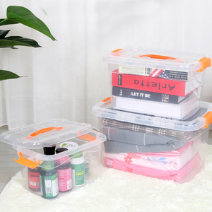 Rõ Ràng Lớn Nhựa Lưu Trữ Container Thùng Với Nắp Đậy Lưu Trữ Hộp Tổ Chức <span class=keywords><strong>Stackable</strong></span> Cho Tủ Quần Áo Đồ Ăn Nhẹ Đồ Chơi Nhà Bếp - Product Image 1