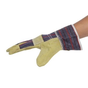 Guantes de Trabajo de Piel de Cerdo Gibbs de Alta Calidad y Durabilidad con Muñequera Elástica para Trabajos con Concreto, Protección Contra Fragmentos Afilados de Concreto y Llanas - Product Image 3
