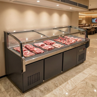 Vitrina Refrigerada Comercial de Acero Inoxidable de Gran Capacidad, Doble Temperatura, Mecánica, con Enfriador de Aire Integrado