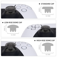 ExtremeRate Clear Black Custom EDGE Sticks Joystick intercambiable para PS5 PS4 Controller