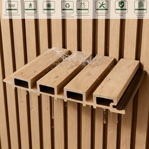 Panneaux muraux extérieurs en WPC à bas <span class=keywords><strong>prix</strong></span> : Idéaux pour tous vos besoins de décoration extérieure, y compris le panneau WPC noir élégant - Product Image 6