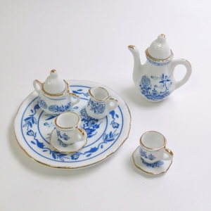 Accessoires de décoration pour maison de poupée, 8 pièces/ensemble, vaisselle, service à thé pour la <span class=keywords><strong>cuisine</strong></span>, fournitures de décoration de table - Product Image 4