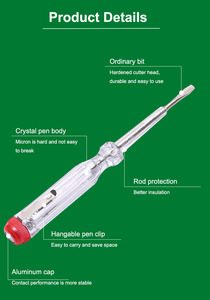 Cacciavite per Test con <span class=keywords><strong>penna</strong></span> di prova elettrica per uso domestico con <span class=keywords><strong>penna</strong></span> di prova di tensione di qualità Premium - Product Image 5
