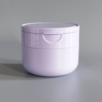 Pot en plastique à double paroi Mono PP avec bouchon à rabat, pot à crème 100g 100ml avec cuillère pour soin de la peau, crème pour le visage, gommage, sérum, lotion pour le corps