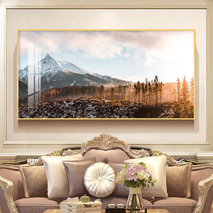 Semplice paesaggio pittura astratta moderna parete artista soggiorno decorazione parete <span class=keywords><strong>vetro</strong></span> parete cristallo porcellana pittura - Product Image 2