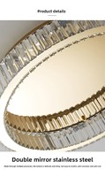Lustre moderne en cristal, lampe suspendue LED, abat-jour de luxe, décoration d'intérieur, luminaire suspendu pour salon, salle à manger